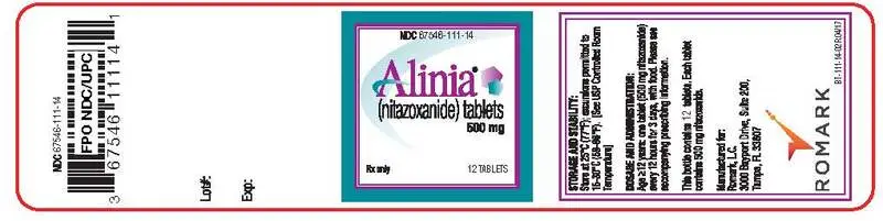 Alinia Tablets - 12 ct Label